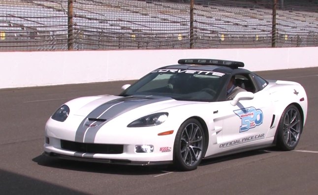 corvette zr1 pace car running practice laps video