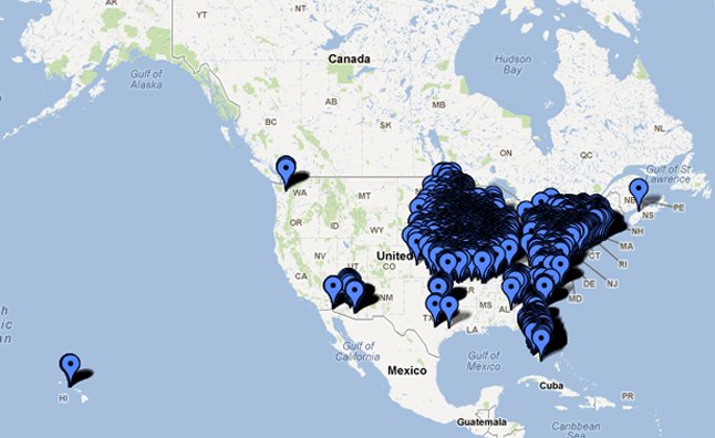 Website Maps Free Air Pumps Across US and Canada