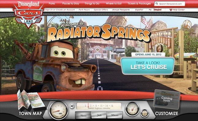 Disneys Cars Land Attraction Gets Website – Video