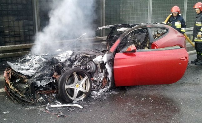 Ferrari FF Burns to the Ground in Poland