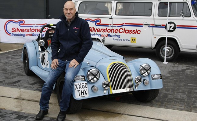 star trek star patrick stewart will race in the silverstone classic