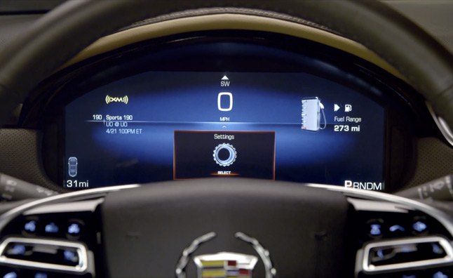 2013 cadillac xts reconfigurable gauges in action video