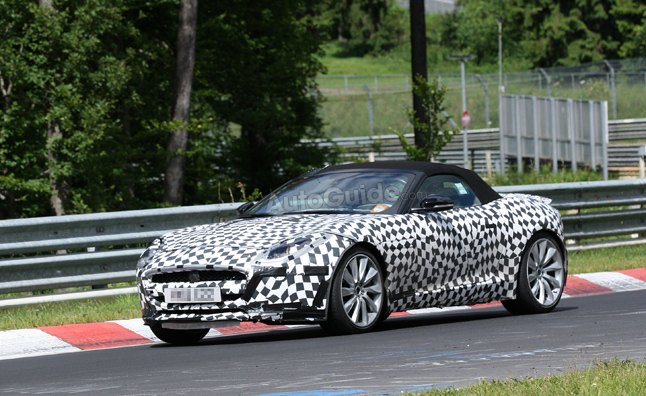 Jaguar F-Type R Caught on the Track in Spy Photos | AutoGuide.com