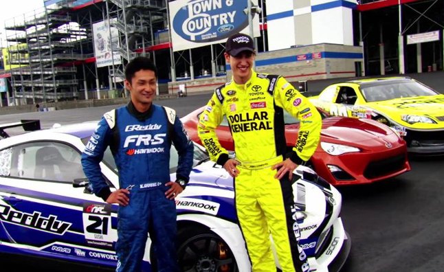 scion fr s serves as classroom for nascar driver learning to drift