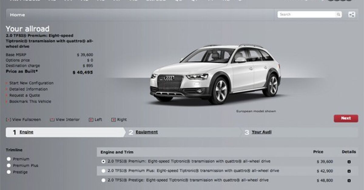 2013 Audi Allroad Online Configurator Launched | AutoGuide.com