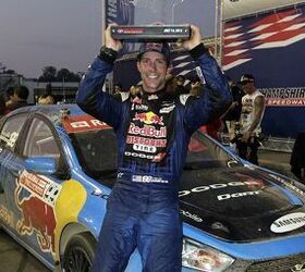 14 July 2012: Travis Pastrana wins the Global Rally Cross race at New Hampshire Motor Speedway in Loudon, NH. (HHP/Harold Hinson)