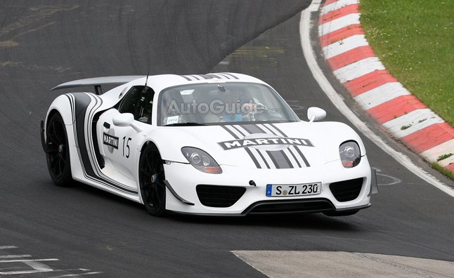 Porsche 918 Spyder Laps the 'Ring in Martini Livery – Spy Photos