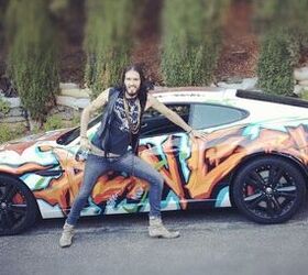 russell brand spotted with tagged jaguar xkr s