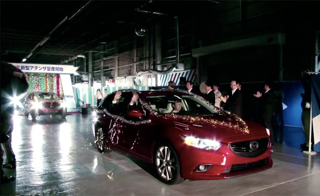 2014 mazda6 wagon rolls off assembly line video