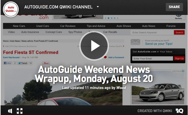 One Minute Weekend News Wrapup: Fiesta ST, GM Bankruptcy and Pebble Beach