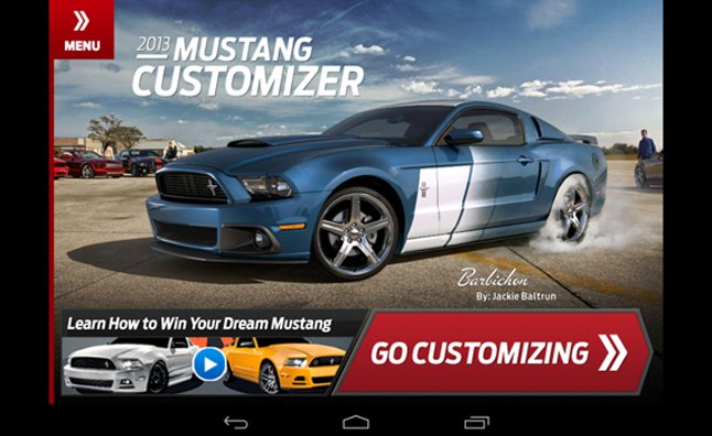 Ford Mustang Configurator for IOS, Android Available