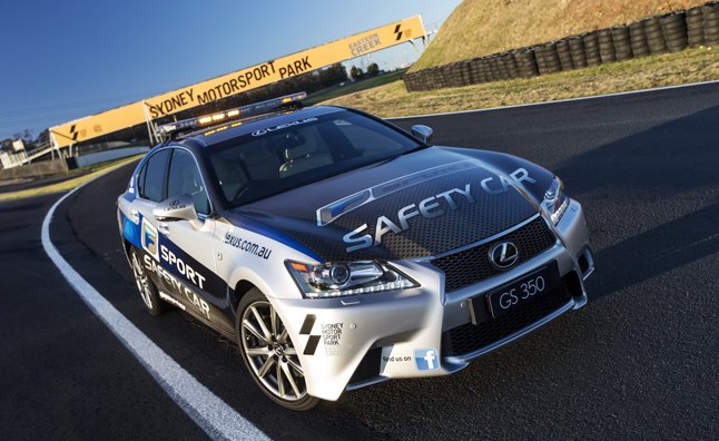 lexus gs 350 f sport safety car debuts in sydney
