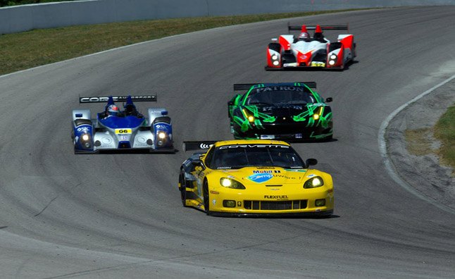 Corvette Racing, Mobil 1 Presents the Grand Prix of Mosport, Mosport International Raceway, Bowmanville, Ontario, Canada. July 24, 2011. Compuware Corvette C6.R #3 driven by Olivier Beretta and Tommy Milner, Compuware Corvette C6.R #4 driven by Oliver Gavin and Jan Magnussen (Richard Prince/GM Racing Photo).