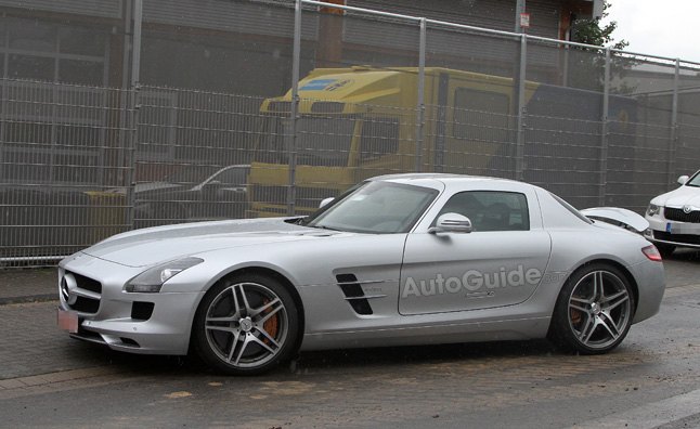 Mercedes SLS AMG E-Cell Spied Testing