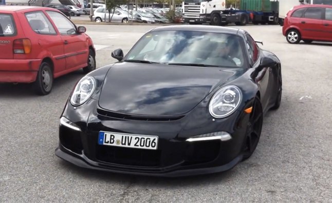 2014 Porsche GT3 Prototypes Spotted in Spain – Video