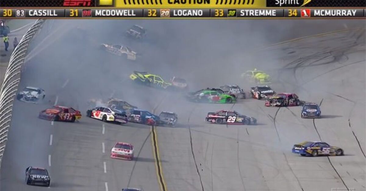 Nascar 25 Car Crash