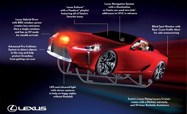 lexus flying luxury cruiser is an lf lc made for santa
