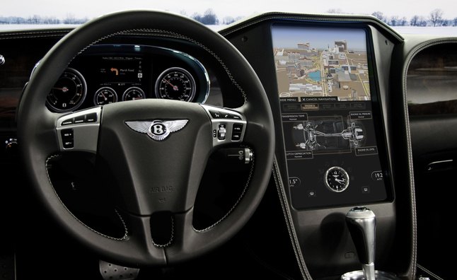 QNX Previews Tesla-Sized Touch Screen in a Bentley: 2013 CES