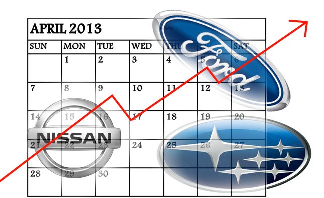 Nissan, Ford, Subaru Lead April Sales Gains