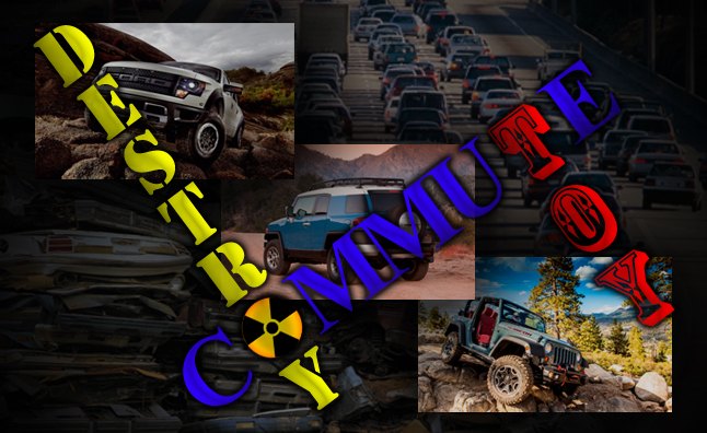 commute toy or destroy ford raptor vs jeep wrangler vs toyota fj cruiser