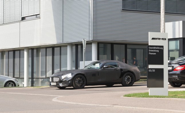 Mercedes AMG SLC Teased in Heavy Camouflage