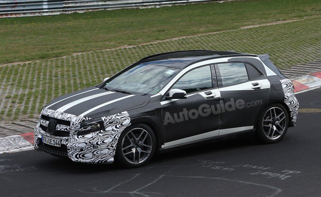 mercedes gla 45 amg spied testing at the nrburgring