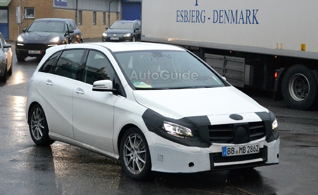 mercedes benz b class spy photos tip facelift