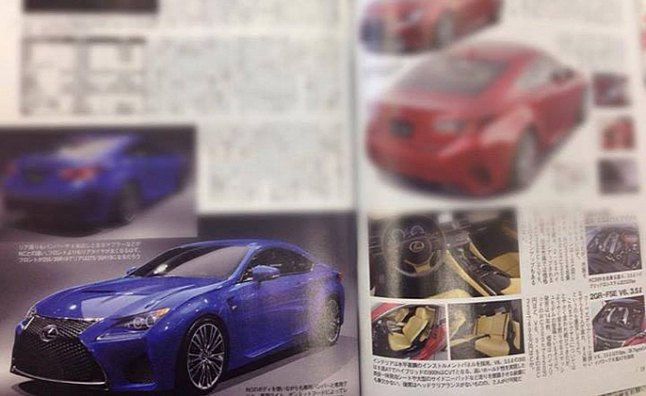 lexus rc f picture leaked