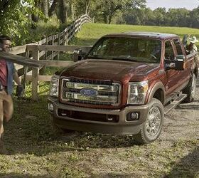 The 2015 Ford F-250 Super Duty King Ranch, unveiled at the 2013 State Fair of Texas. Upgrades include new exterior colors and a richer leather interior.