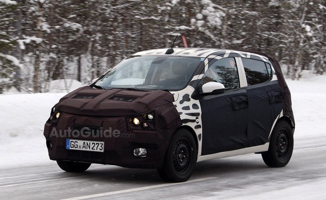 2015 Chevrolet Spark Spy Photos Show City Car Testing in Snow