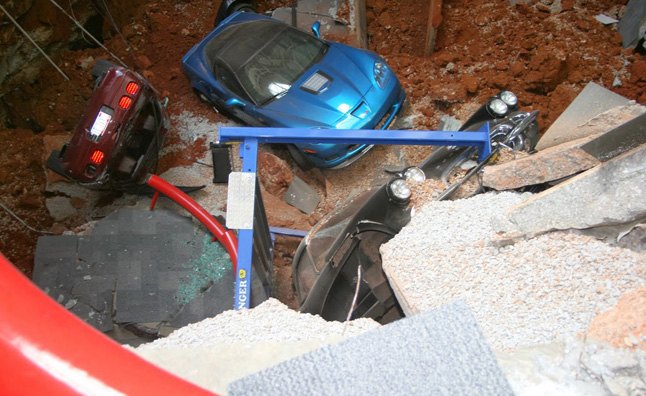 Corvette Museum to Display Sinkhole-Damaged Cars
