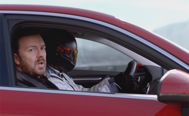audi a3 ad campaign launches with ricky gervais