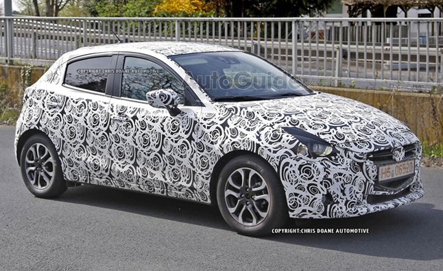 2016 Mazda2 Spotted in Europe, Dressed for Easter