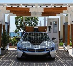 BMW's Solar-Powered Carport Concept Charges EVs