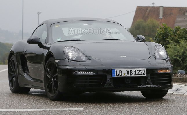 porsche cayman spied testing with a facelift