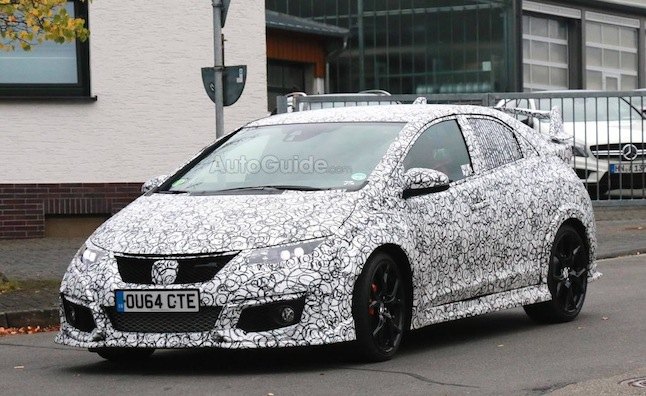 honda civic type r spotted testing in spy photos