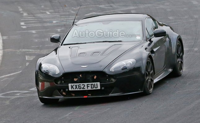 Aston Martin Vantage Spied With Leaves in Its Grille