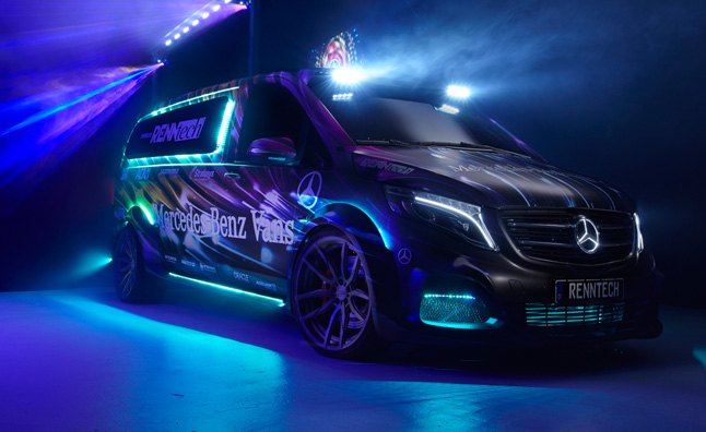 mercedes shows off four customized vans at sema