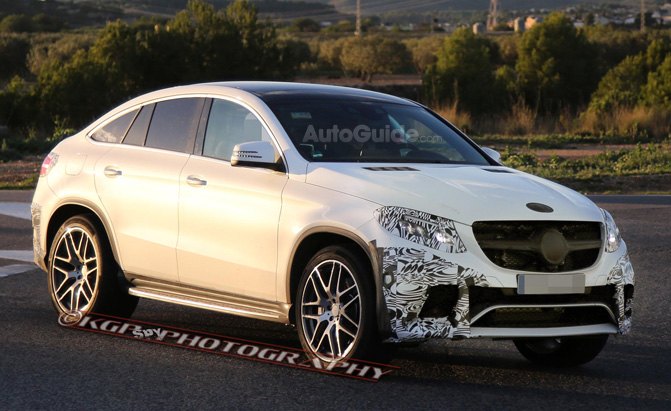 mercedes gle coupe spied with little camo