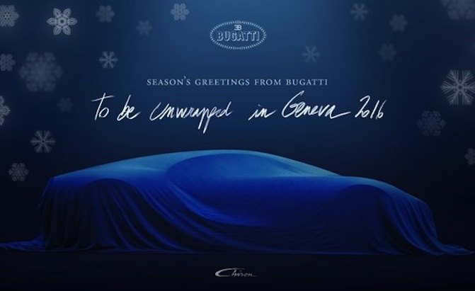 Bugatti Chiron Teased in Holiday Card