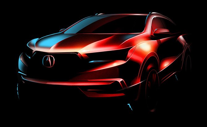 next gen 2017 acura mdx teased with dramatically new look