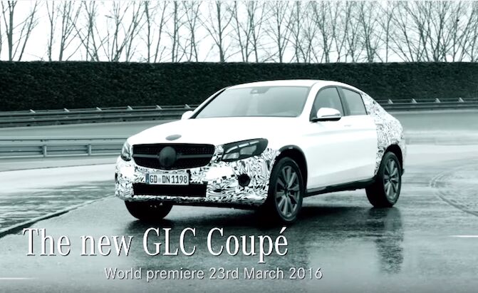 mercedes glc coupe teased before march 23 debut