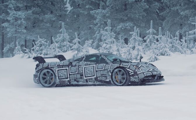 Watch the Pagani Huayra BC Tested to Extremes in Snowy Sweden