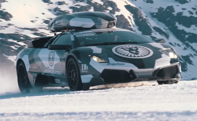 This Lamborghini Driving up a Glacier is the Most Outrageous Thing You'll See Today