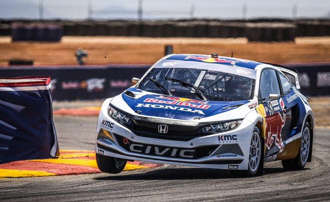 the honda civic grc race car can fly like no civic has before