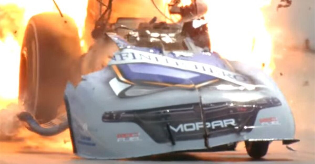 Watch Scary Video of an NHRA Funny Car Exploding in a Drag Race ...
