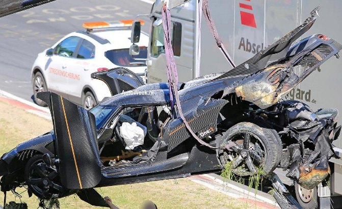 Koenigsegg One:1 Crashes at the Nurburgring