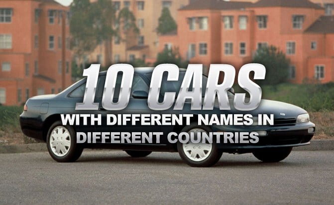 10 Cars With Different Names in Different Countries