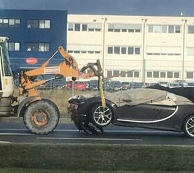 Someone Has a Terrible Day and Crashes a Bugatti Chiron Into a Ditch