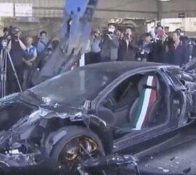 Watch This Poor Lamborghini Get Publicly Destroyed in Taiwan